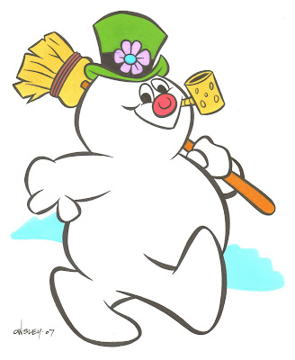 Snowman Coloring Sheets on Cartoon Art And More   Frosty The Snowman Original Art   Rankin Bass