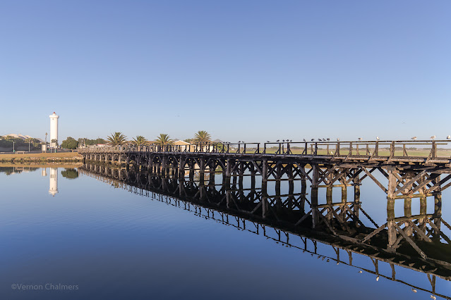 Vernon Chalmers Original Image of the Old Wooden Bridge / Milnerton Lighthouse