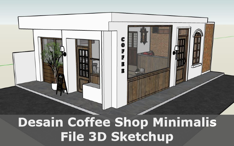 download 3D Desain Coffee Shop Minimalis