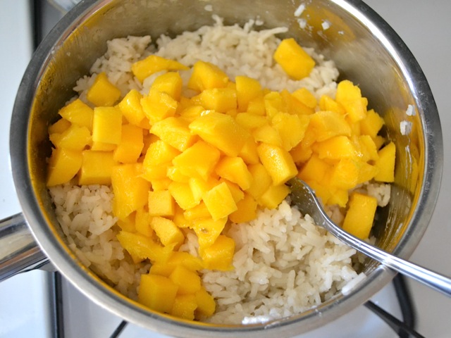 cubed mango