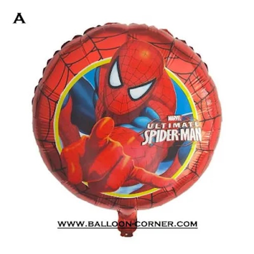 Balon Foil Bulat Seri Spiderman