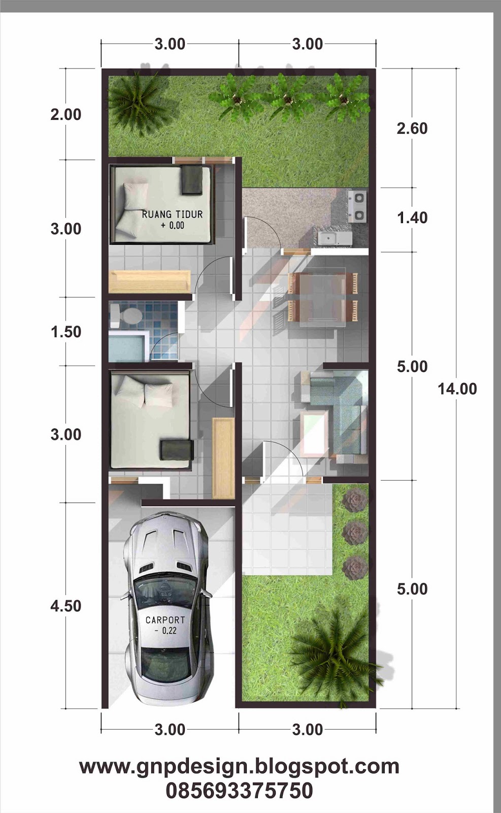 Ide 15 Denah Autocad Rumah Type 45