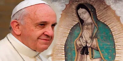 imagem do Papa Francisco e Nossa Senhora de Guadalupe