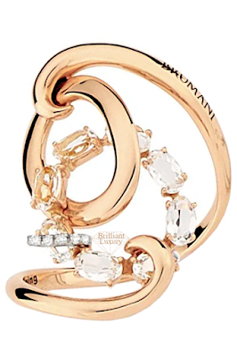 ♦Brumani Looping Shine rose gold ring #jewelry #brilliantluxury