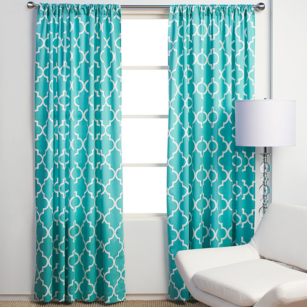 Grey and Turquoise Curtains