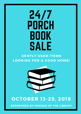 24/7 Self-Service Porch Book Sale Begins Saturday, October 13, 2018