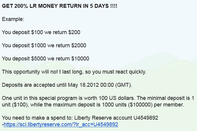 Hack Liberty Reserve, Hati-hatilah!