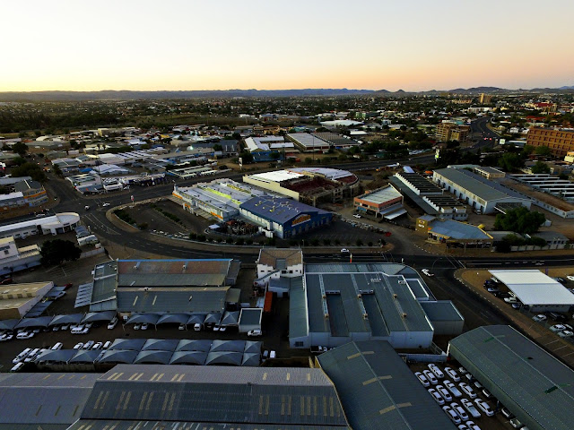 Namibia: old power station in Windhoek aerial photos