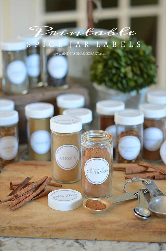 free printable spice jar labels to organize your kitchen anderson grant