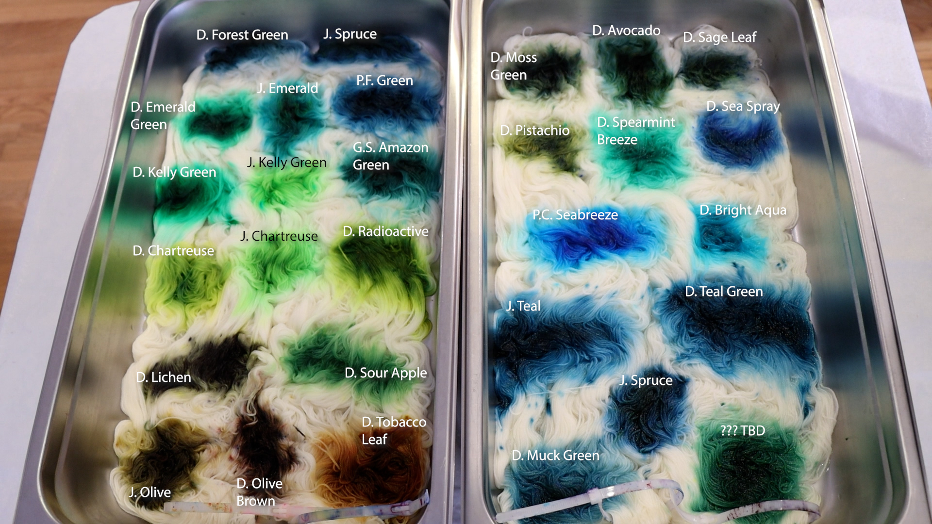 Here is the full spectrum of Dharma acid colors dyed at 3% d.o.s.
