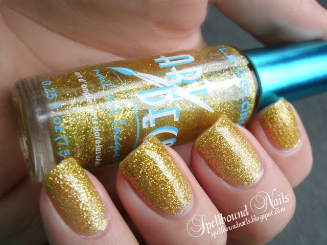 a week of glitter gold glitz Art Deco Spellbound nails nailart nail art mani manicure polish LA Colors