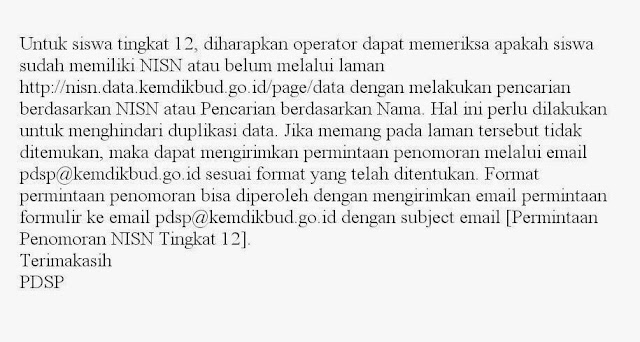  atau Nomor Induk Sekolah Nasional merupakan Nomor khusus yang diberikan kepada siswa di s Cara Mencari NISN Siswa 