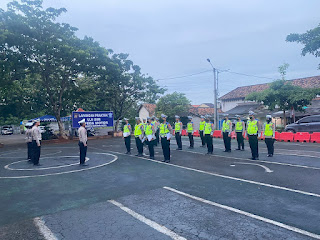 Sebelum Memulai Kegiatan, Satlantas Polresta Serang Kota Melaksanakan Apel Pagi