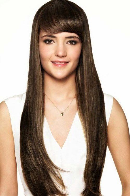 10 Long Hairstyles with Bangs 2015