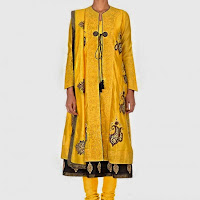 Crafted Indian Ensembles in Gold Tones & Emblished by Poonam Bhagat