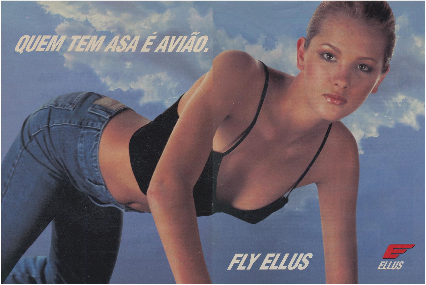 Campanha da Ellus promovendo seu jeans no ano de 1996