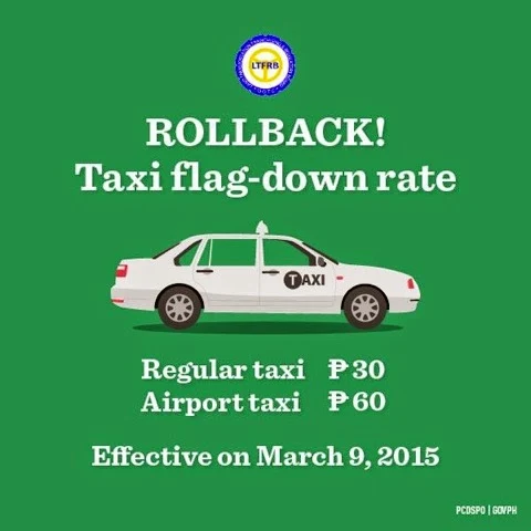 taxi cab new flag-down rate at 30