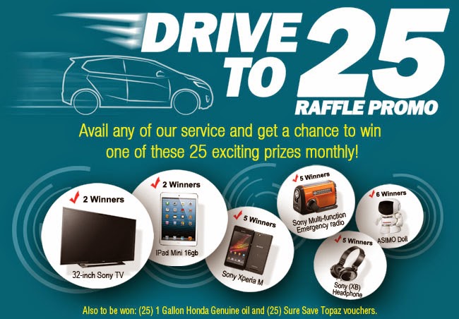 Honda Drive to 25 Raffle Promo