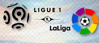 Le logo de la Ligue 1 et de la Liga 