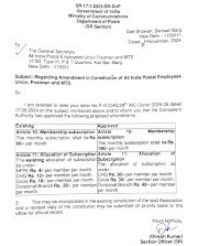 Directorate approval for revision of membership subscription to AIPEU Postman and MTS