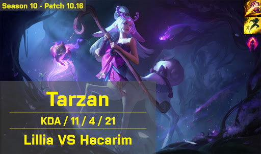 Tarzan Lillia JG vs Hecarim - KR 10.16