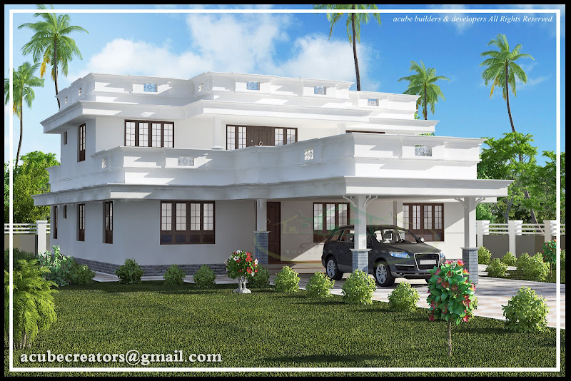 Flat roof home design -2991 Sq.Ft. (Plan 137) title=