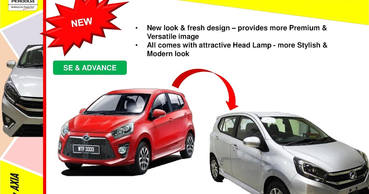 PERBEZAAN PERODUA AXIA LAMA DAN PERODUA AXIA BARU 2017 