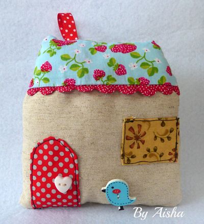 tutorial casita de tela patchwork