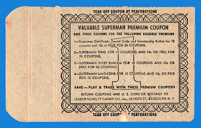 1940 Leader Novelty - Valuable Superman Premium Coupon