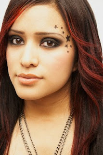 Girls Face Tattoo Design Photo Gallery - Face Tattoo Ideas for Girls