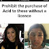 Prohibit the purchase of acid to those without a licence 