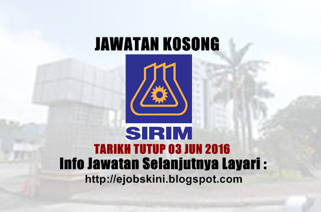 Jawatan Kosong SIRIM Berhad