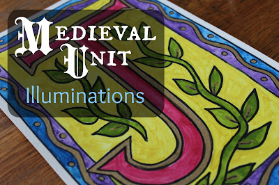 Medieval Unit: Illuminations {a video of how a book was made in the middle ages, book links, and a DIY 