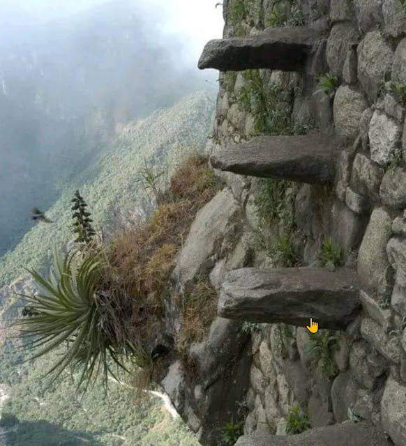 'Stairs of death' (15th Century CE), are a section of stone steps, built by Incas (1438-1533 CE)
