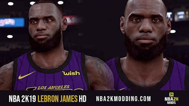 NBA 2k19 LeBron James HD CyberFace