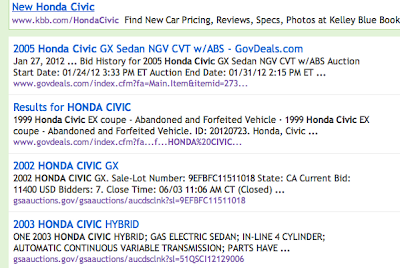 Honda Civic Search