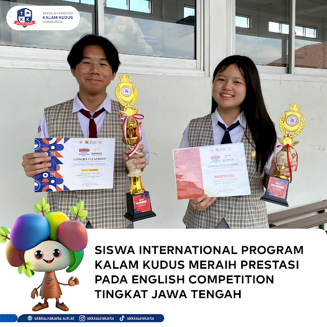 2 Siswa International Program Kalam Kudus Raih Prestasi English Competition tingkat Jawa Tengah