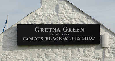 Sign on blacksmith's shop, Gretna Green (2015)