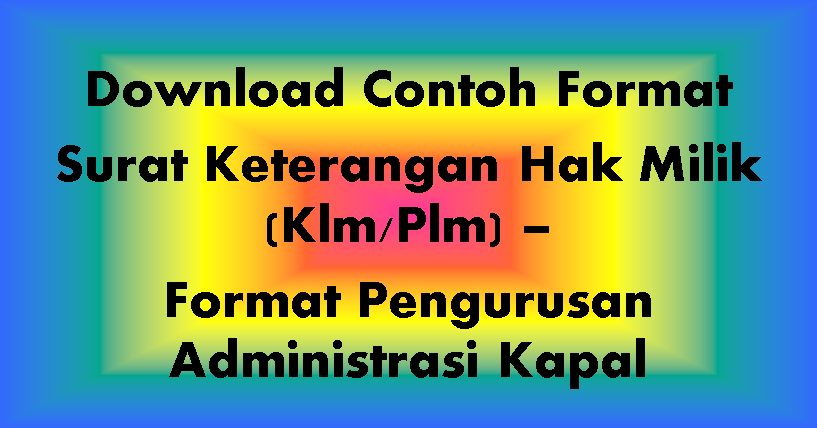 Contoh Surat Repatriation Dari Kapal Contoh surat 