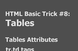 HTML Tables