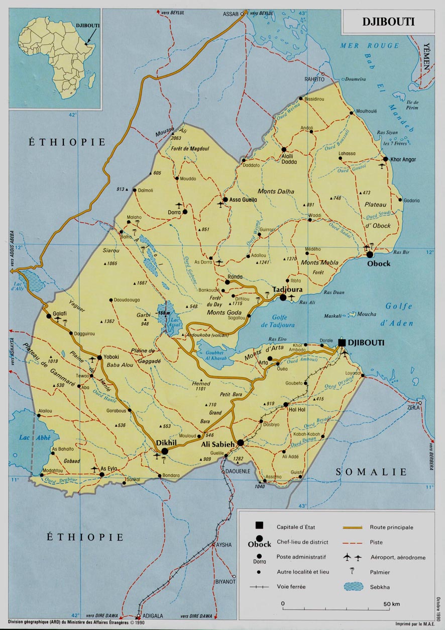 Cartes de Djibouti - Carte-monde.org