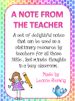 A note from the teacher-girl.