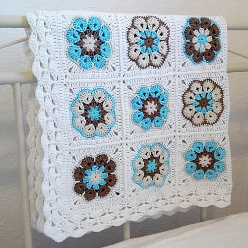 African Flower Square Tutorial 