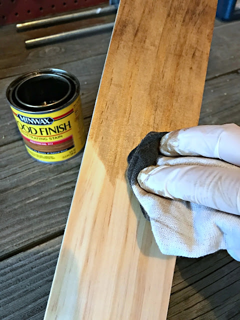 Wiping on stain instead of brush
