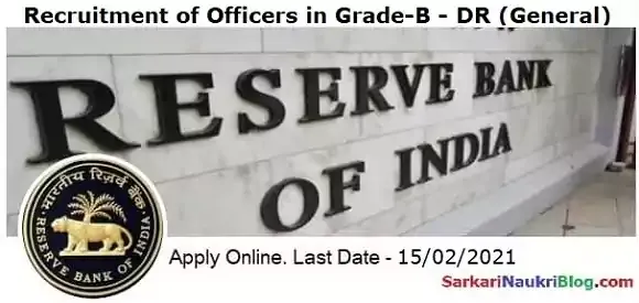 RBI Officer Grade-B Vacancy Recruitment 2021