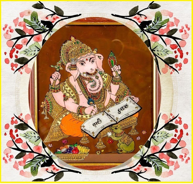 ganesha tanjore painting