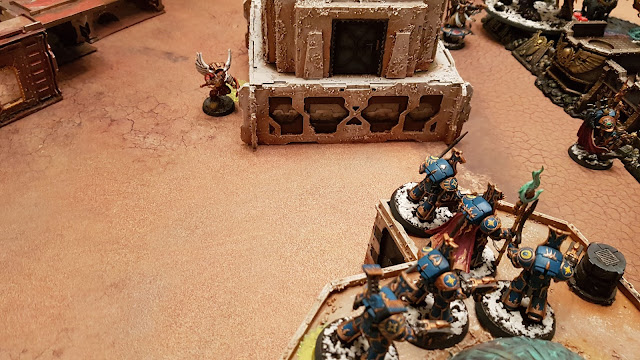 Warhammer 40k battle report - Eternal War - Scorched Earth - 1500 points - Thousand Sons vs Blood Angels