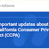 Apa Maksud Email dari AdSense "Important updates about the California Consumer Privacy Act (CCPA)"