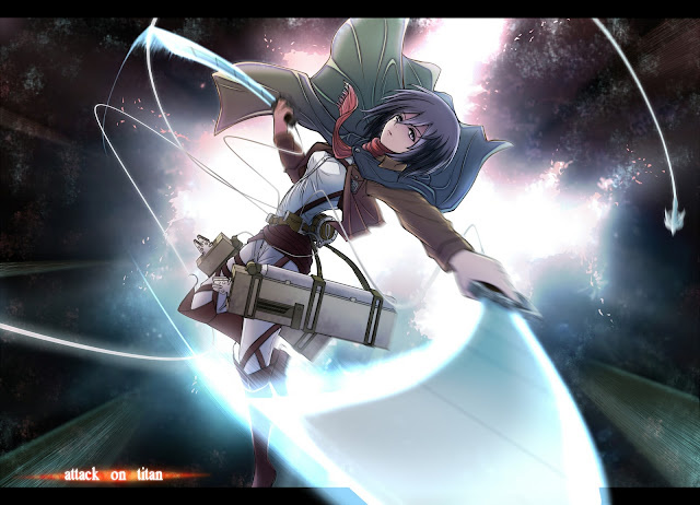   Mikasa Ackerman Attack on Titan Shingeki no Kyojin Girl Forest 3D Maneuver Gear Weapon Anime HD Wallpaper Backgrounds f1. 
