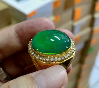 Batu Bacan Doko Super Kristal HQ BC093 Giwang Melintir Body Kaca Ikatan Perak